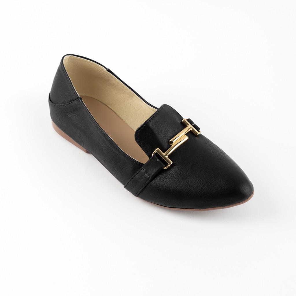 Baleta Hebilla Negra - AVANTI  Urban Shoes